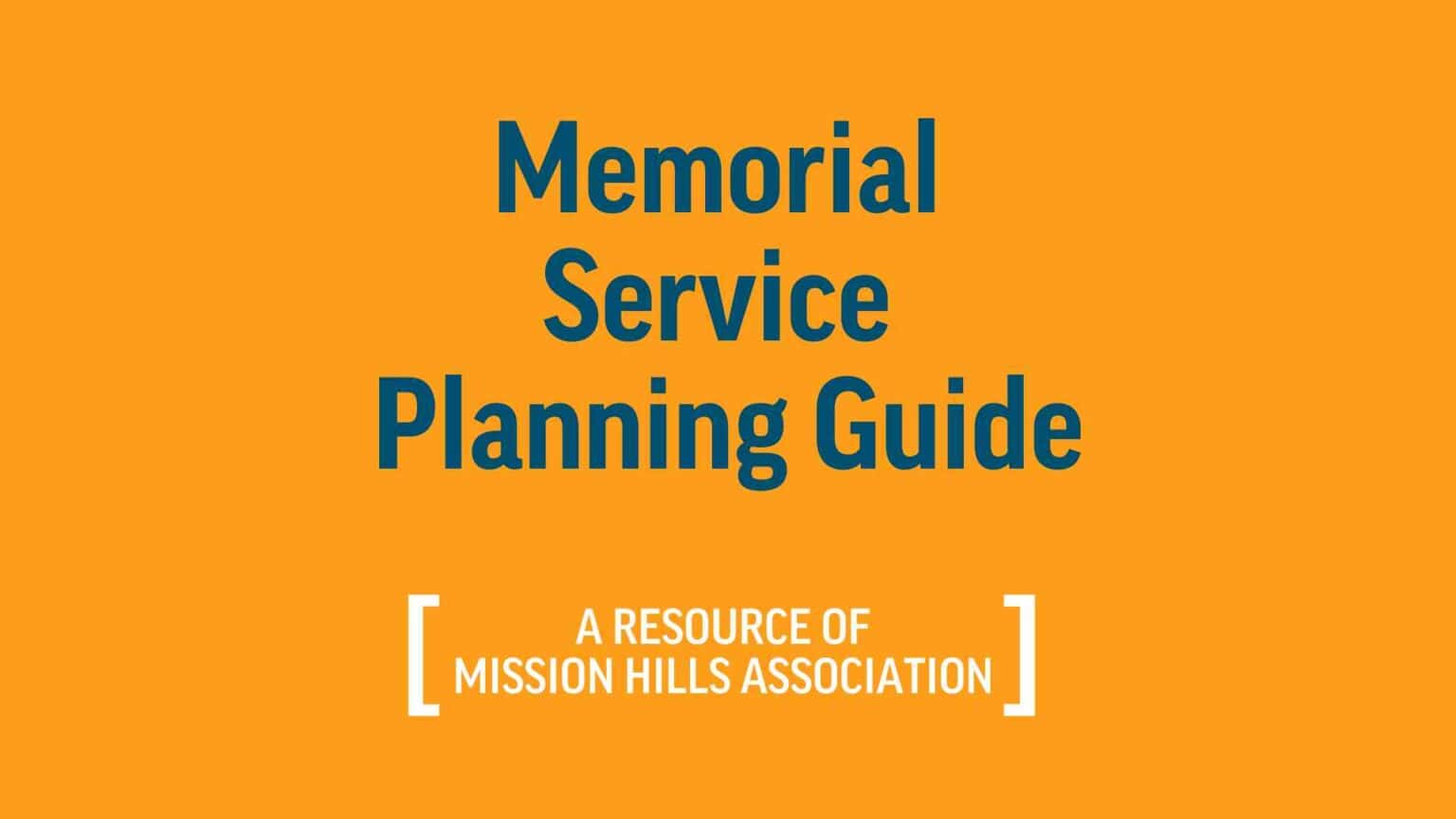 Memorial Service Planning Guide
