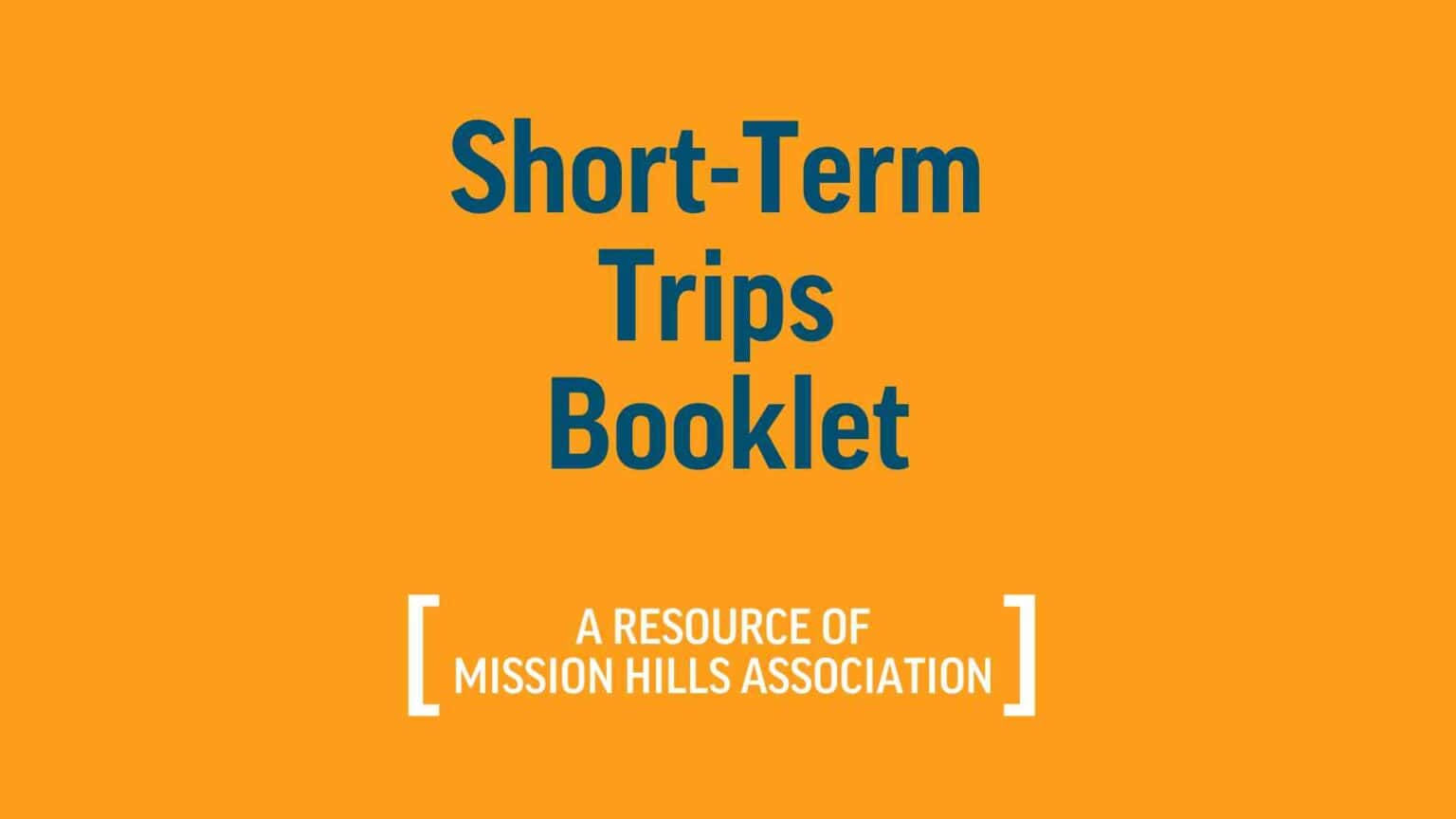 Short-Term Trips Booklet